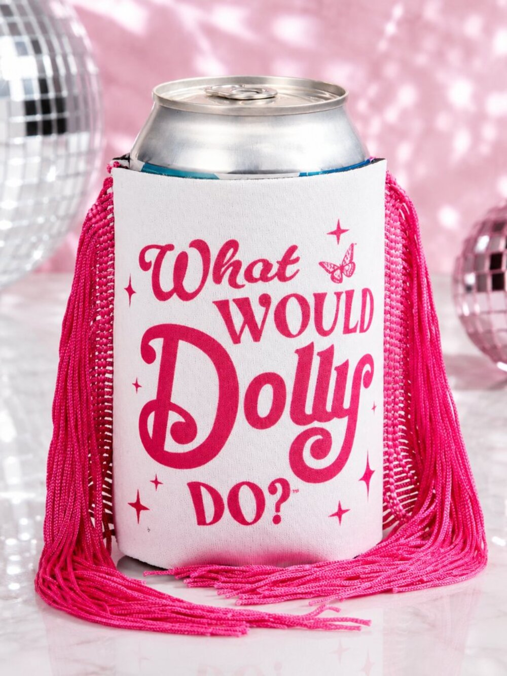 Dolly Parton Can Cooler Koozie Sleeve - What Would Dolly Do